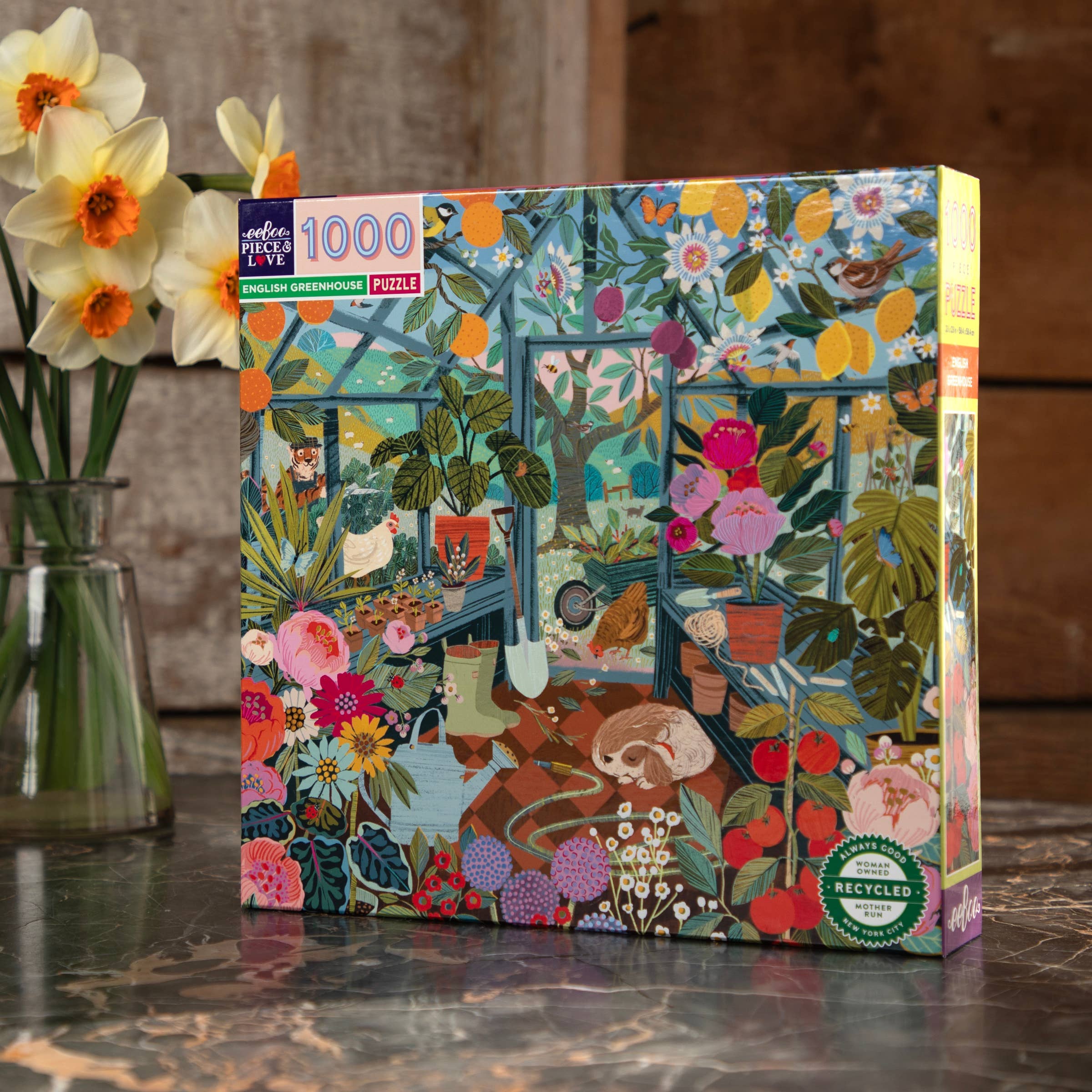 eeBoo - Wholesale Puzzle - Adult - English Greenhouse 1000 Piece Puzzle3