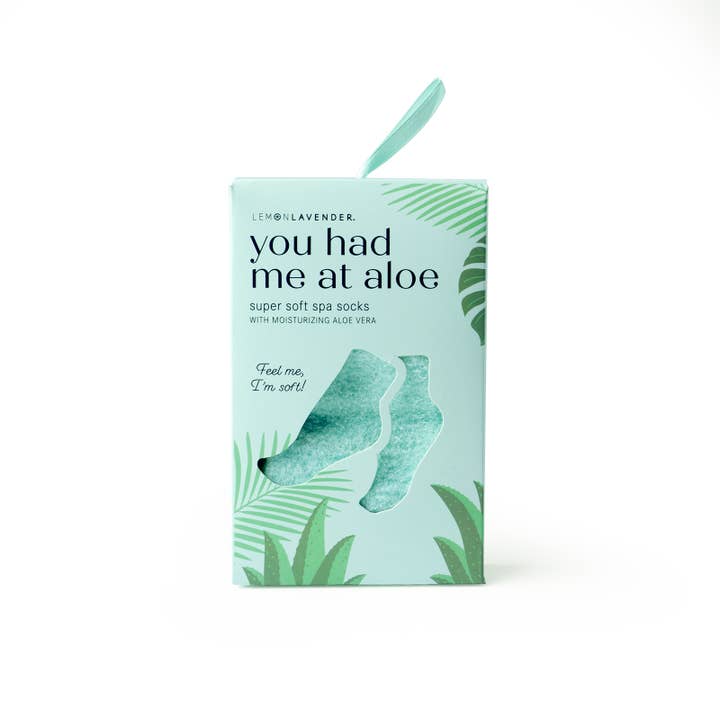 DM Merchandising - Wholesale Socks - Women's - Lemon Lavender You Had Me At Aloe Super Soft Spa Socks
