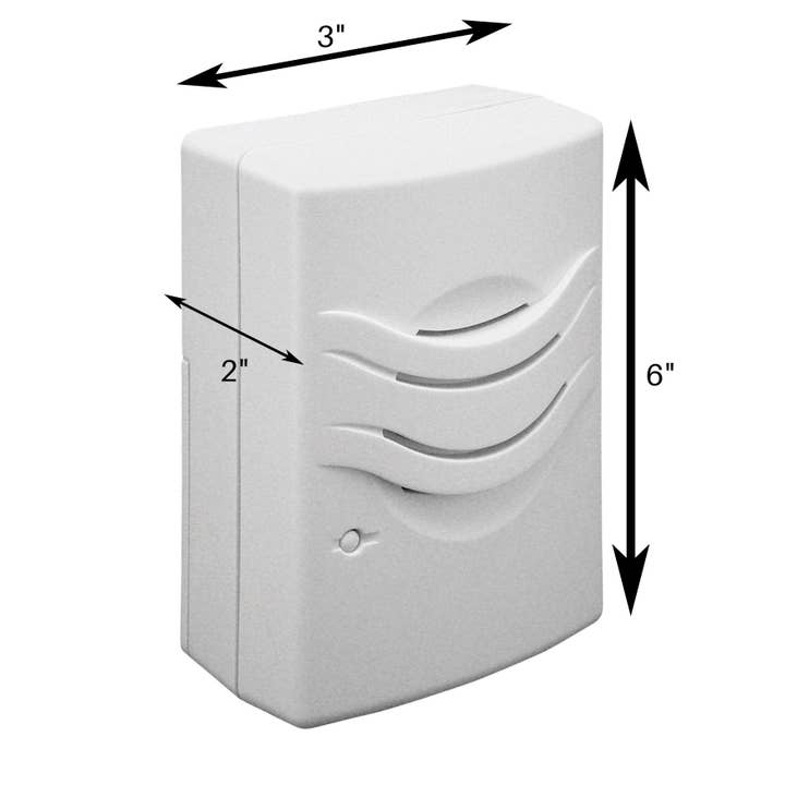 FLI Products - Vendita all'ingrosso Decorazione per porta - IQ America, campanello per porta wireless plug-in contemporaneo, solo ricevitore, 2 note melodiche di 30 metri di distanza, bianco3