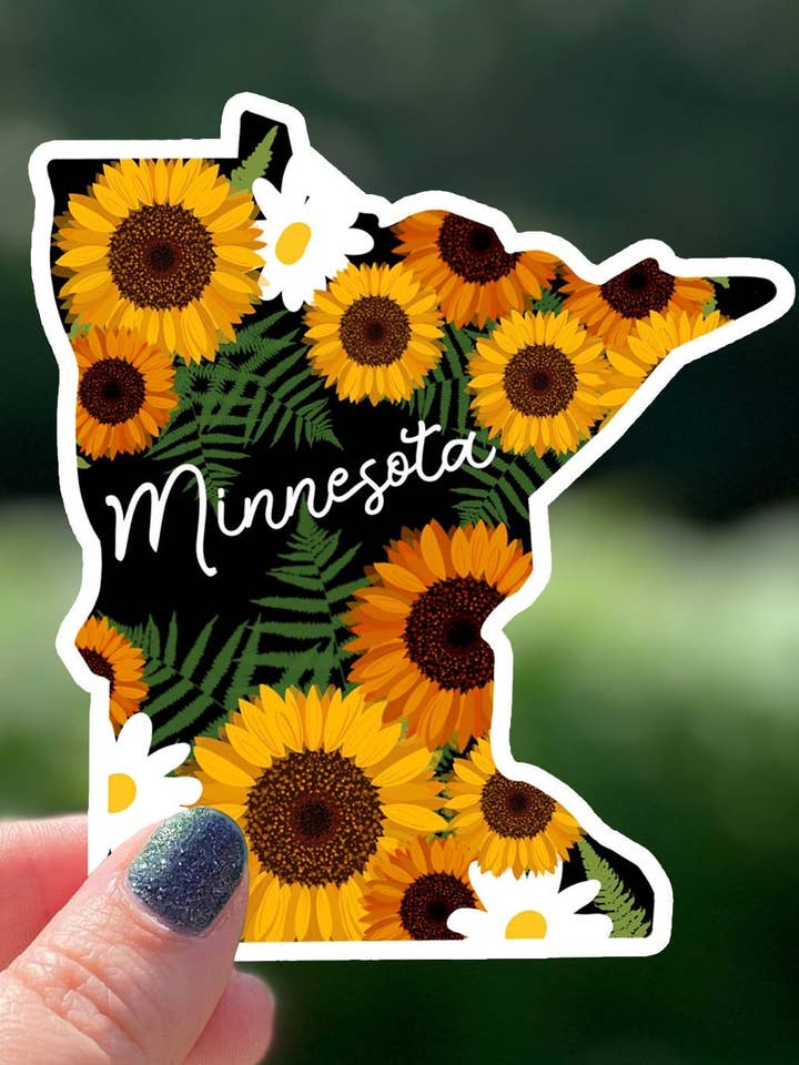 Mn State Sticker || Minnesota sticker || sunflower sticker for wholesale by Mae'd