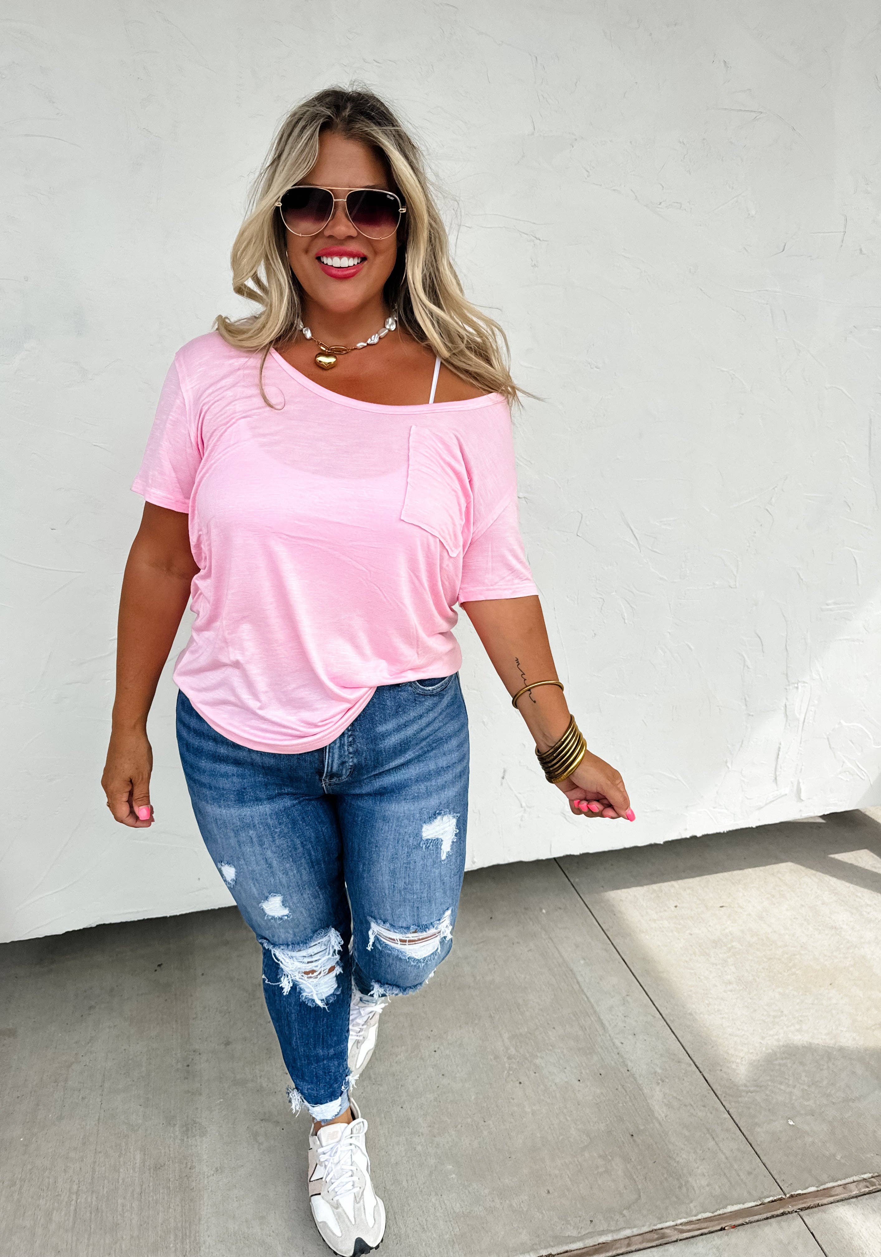 BLAKELEY - Wholesale T-Shirt - Women's - RILEY BOYFRIEND PATCH POCKET TEE5