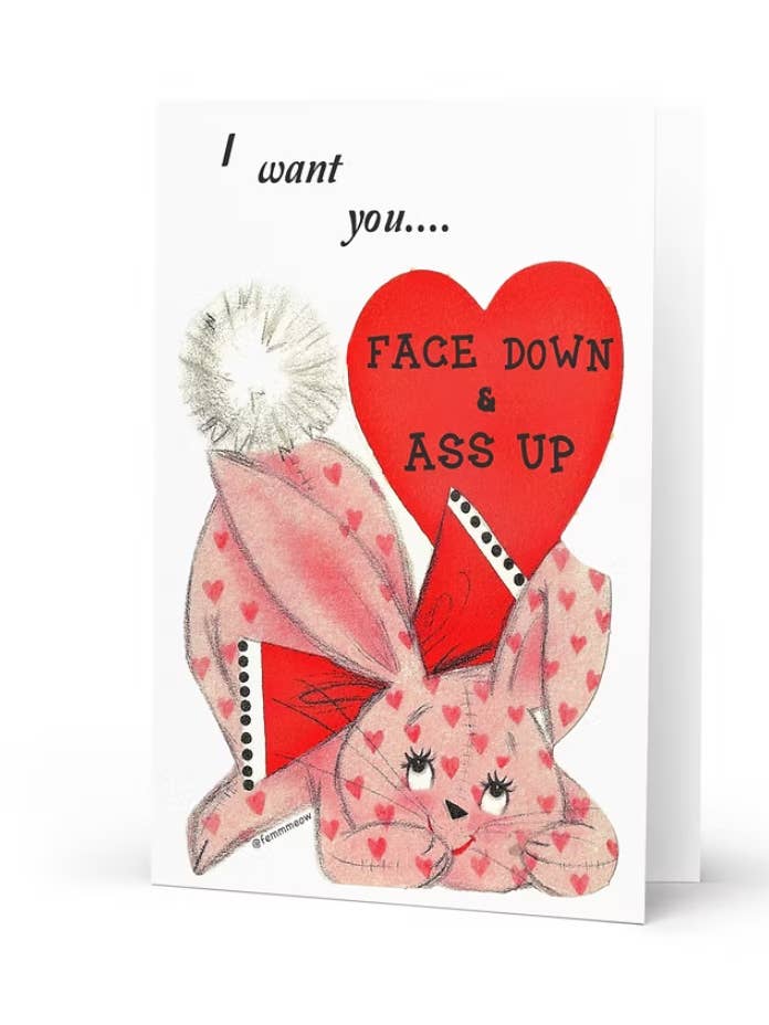 "Face Down, Ass Up" carte de vœux pour la vente par Femmmeow