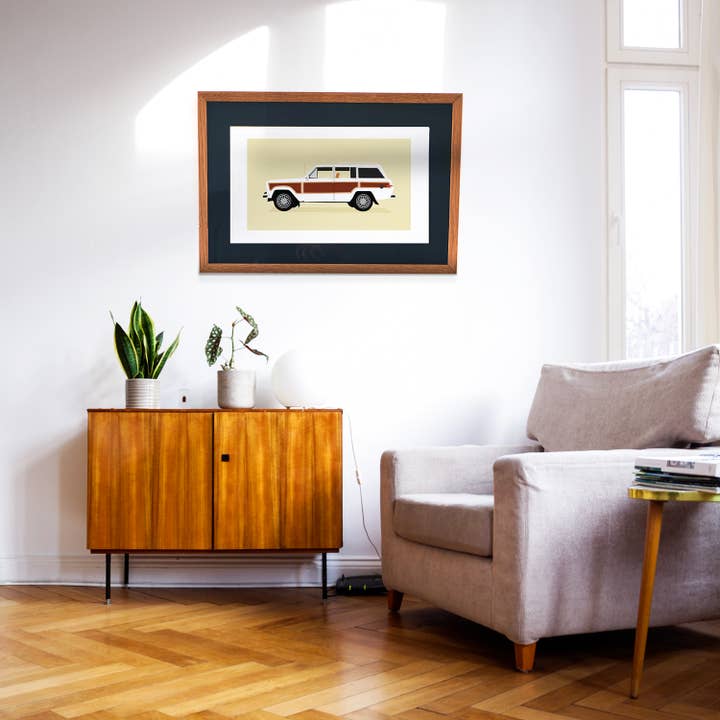 Jeep Grand Wagoneer, White Edition - Art Print for wholesale by PREMIÈRE BASE