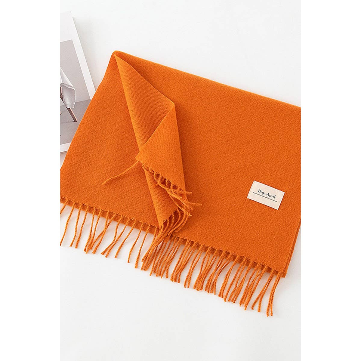 NINEXIS - Vente Écharpe – femme - CWASC1482_ÉCHARPE CHAUDE DE COULEUR UNIE À COL CHÂLE4