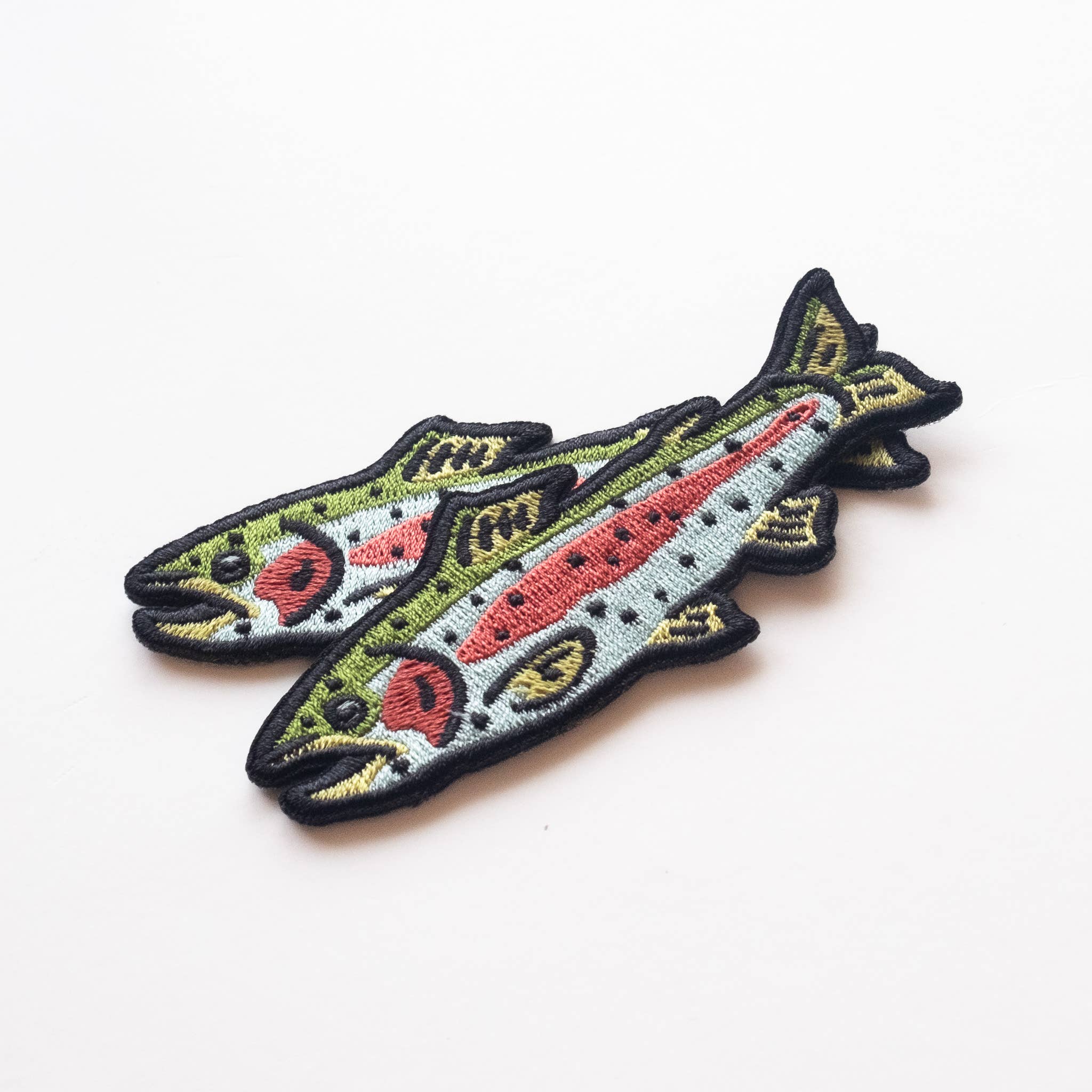 Union Made - Wholesale Patch - Rainbow Trout Embroidered Iron on Patch2