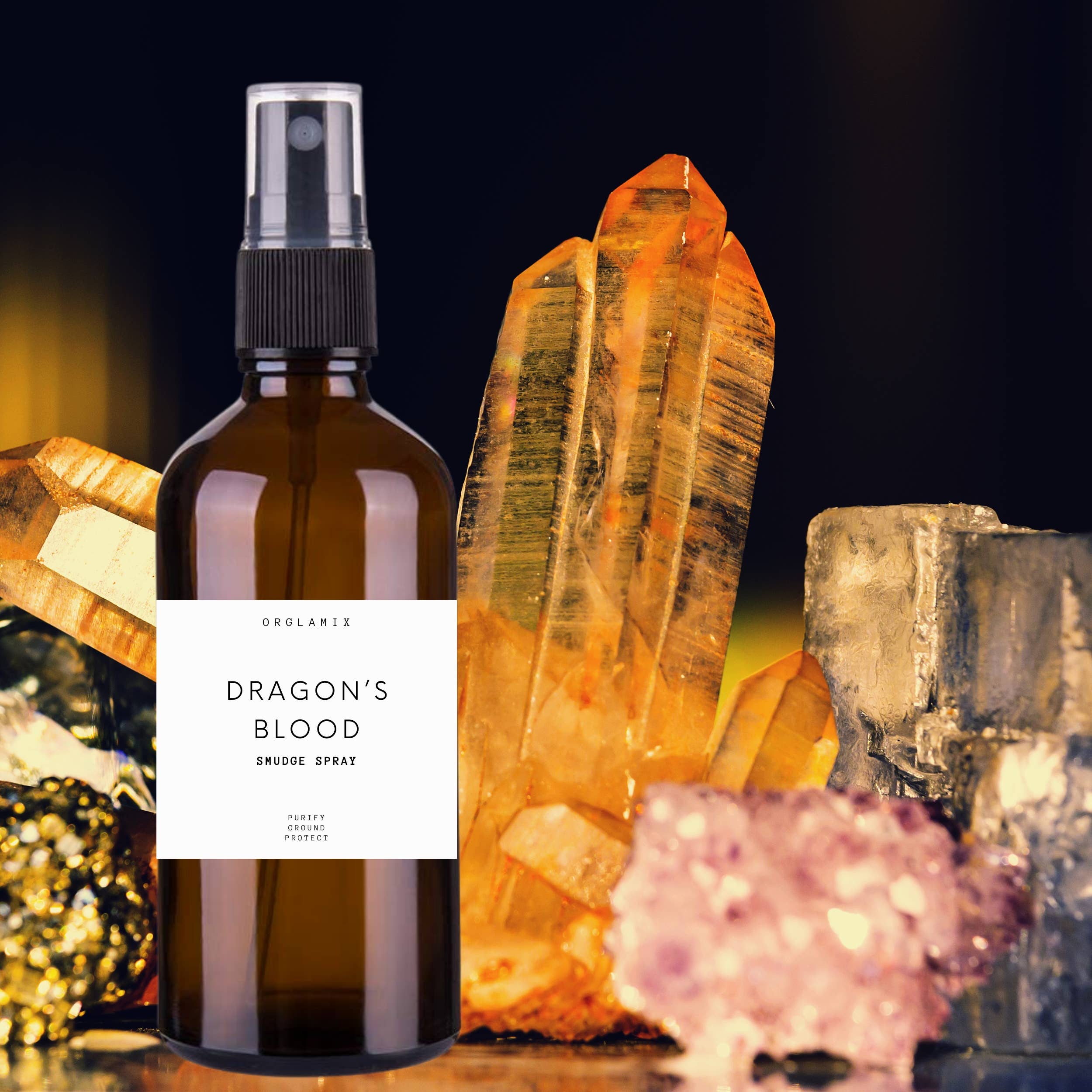 Orglamix - Vente Spray d'ambiance à la sauge - Spray Dragon’s Blood | Aromathérapie, Brume rituelle, Spray d’ambiance3