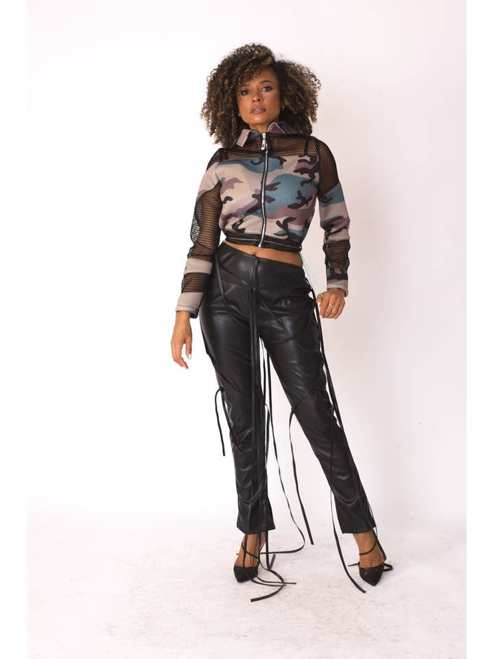 CAMOUFLAGE Camo Scuba Mesh Zip-Up Jacket - 81949 for wholesale on Faire3