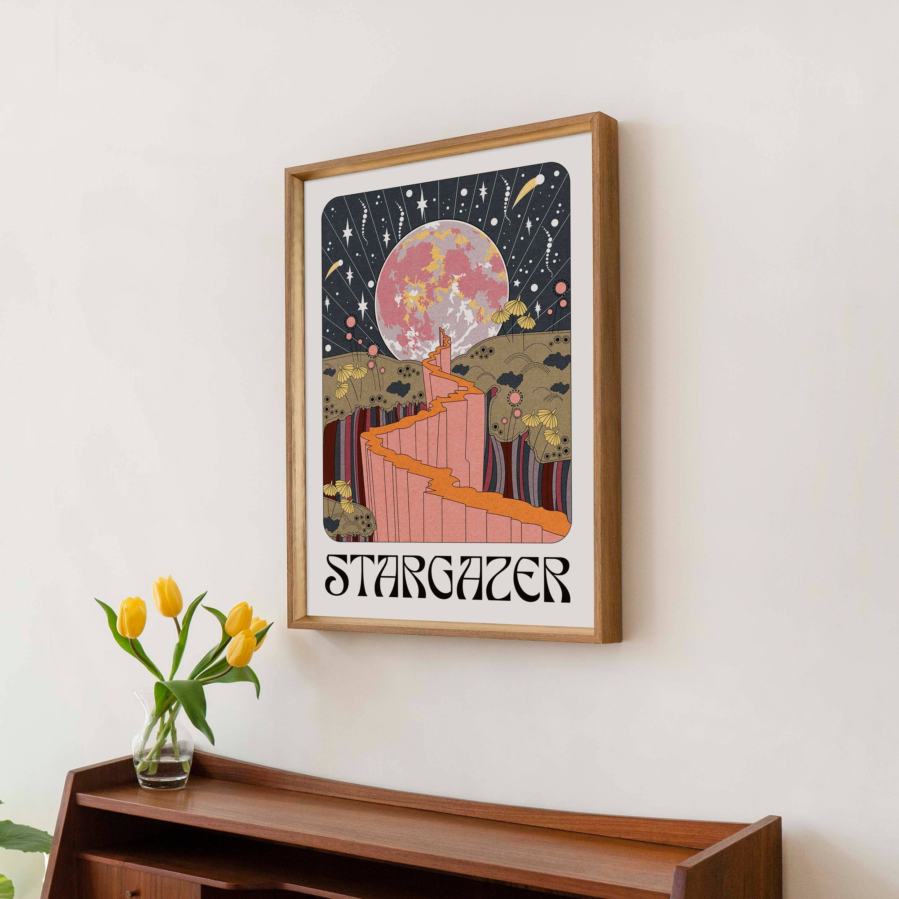 OMG Kitty – wholesale Art print – Stargazer Tarot Card Style Celestial Boho Art Print1