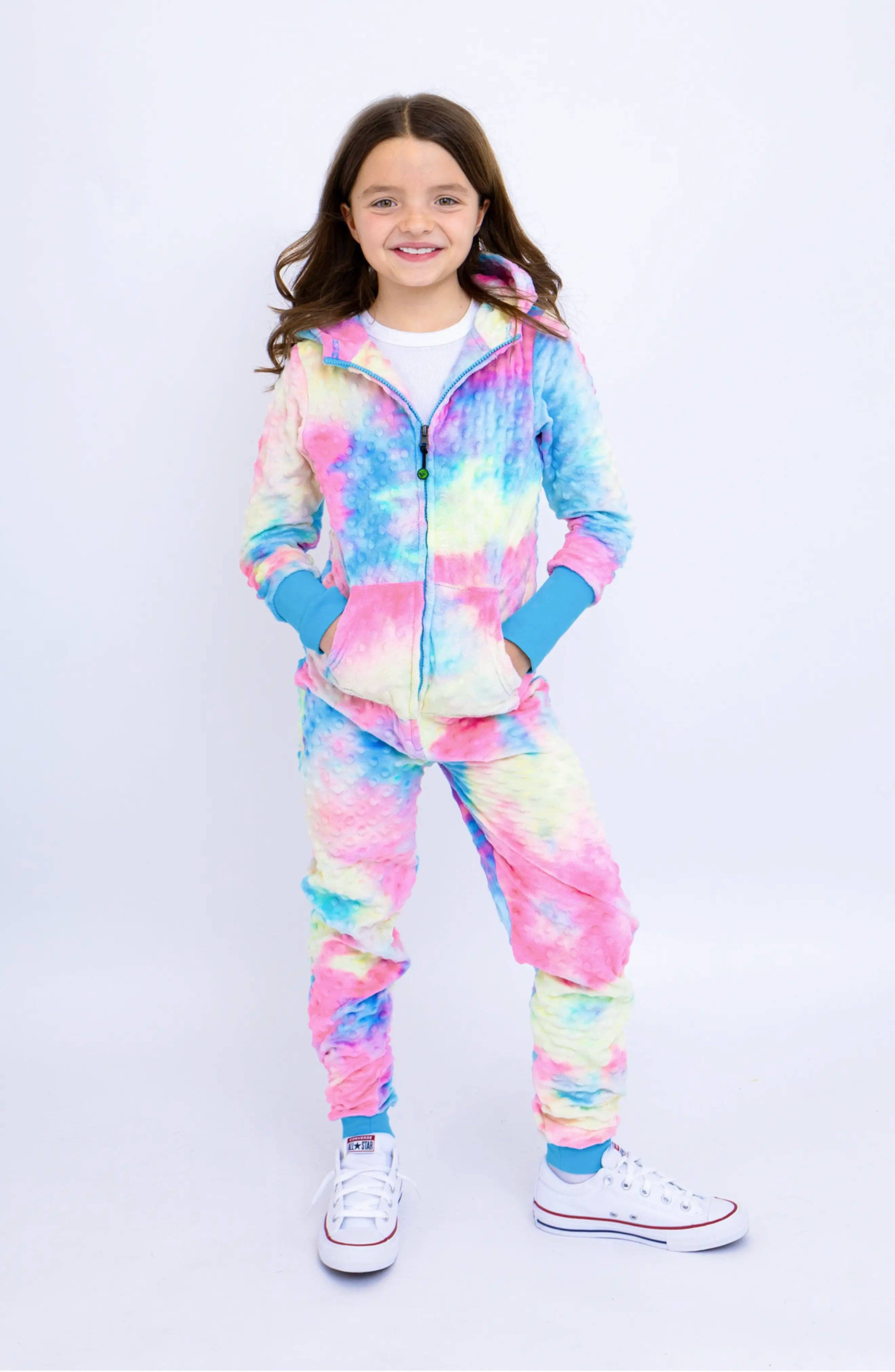Minky Bubble Onesie - Cotton Candy Tie Dye for wholesale on Faire0