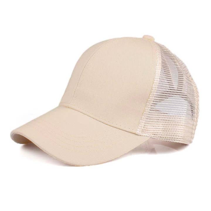 Truly Contagious - Wholesale Ponytail Cap - Women's - CC Solid Mesh Pony Cap ( BT-4 )