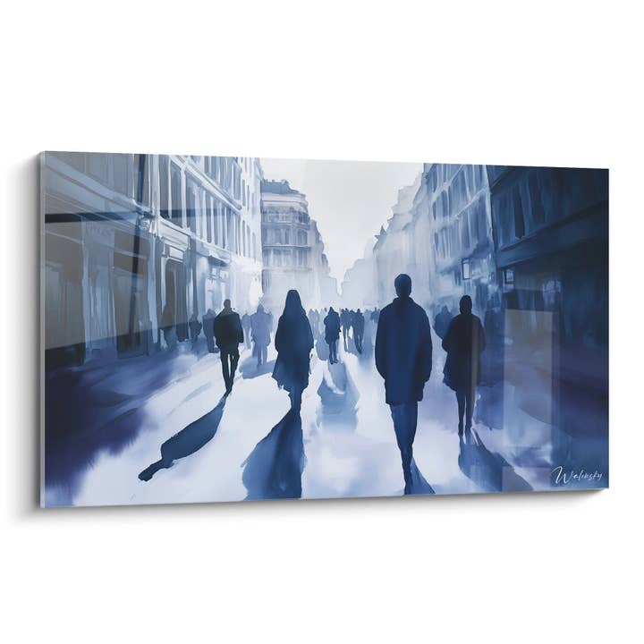 Tableau inspiré par Soirée sur l’avenue Karl Johan de Edvard Munch N°1 – Hommage Artiste Célèbre pour la vente par Walensky