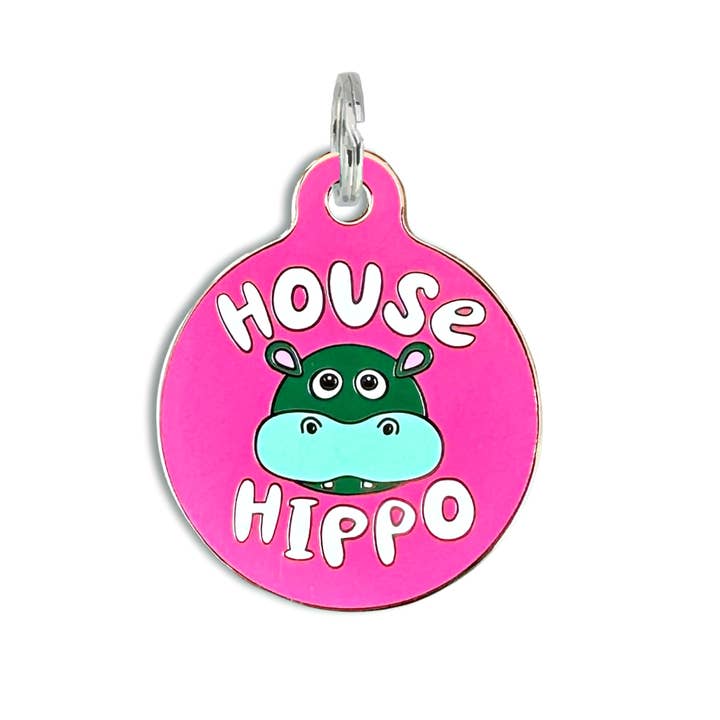 Personalized Dog ID Tag w/ Scannable QR Code - House Hippo for wholesale by Bad Tags