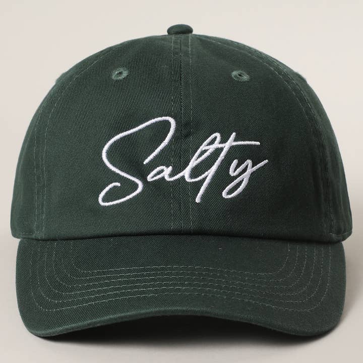 Fashion City - Wholesale Baseball Cap - Women's - SALTY Typography Embroidered Baseball Cap17