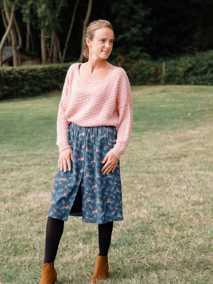 Mimi Blue Tiger Skirt for wholesale by Les Petits Lots