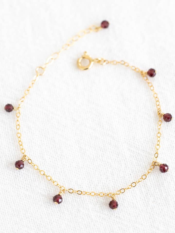 Garnet Drop Armband für den Großhandel von Laine Honolulu