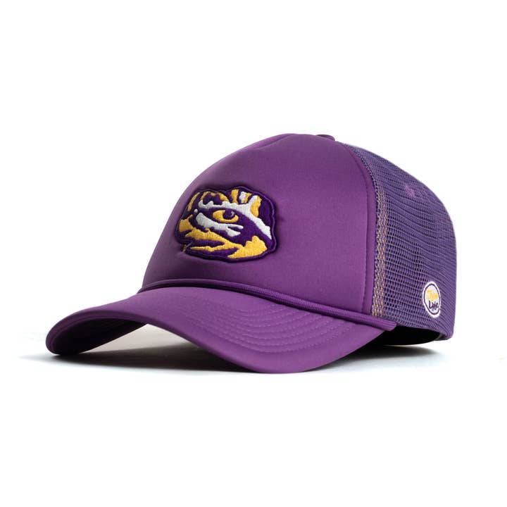 Purple LSU Tigers Trucker Hat for wholesale on Faire0