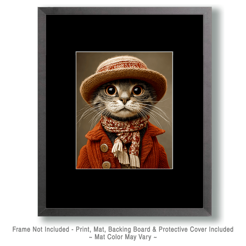 Mowbi - Wholesale Art Print - Janet - Cats in Hats - Art Print - 8"x10" Artwork1
