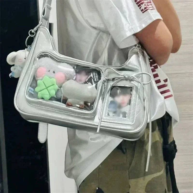 CandBBaby – Engroshandel Crossbodytaske - Dame – Y2k Harajuku Skuldertaske Kvinder Koreansk Transparent Ita Taske Skole Crossbody Taske Kvindelig Japansk Designer Preppy Håndtaske Pung1