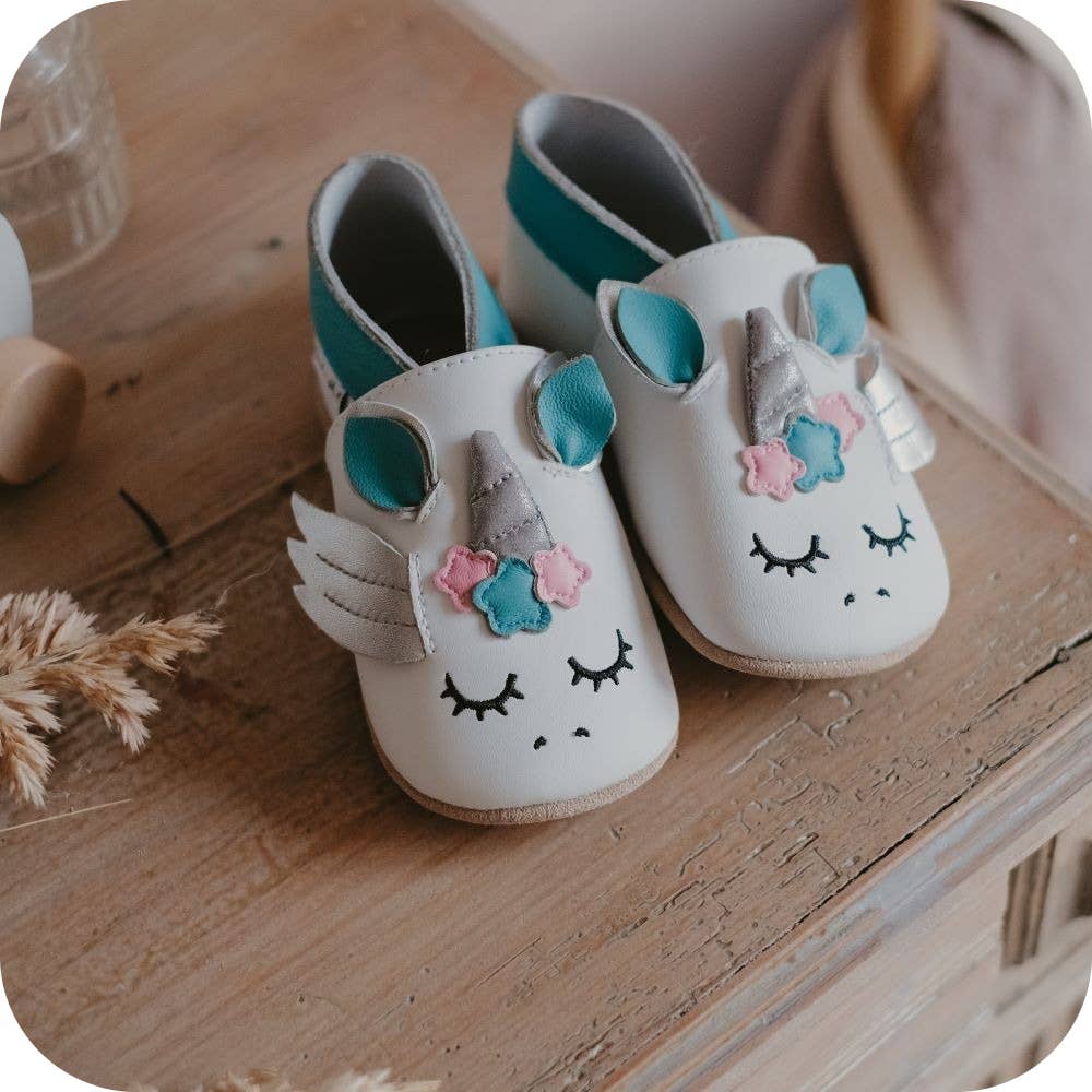 LAIT ET MIEL - Wholesale Slippers - Baby - Baby leather slippers - Unicorn4