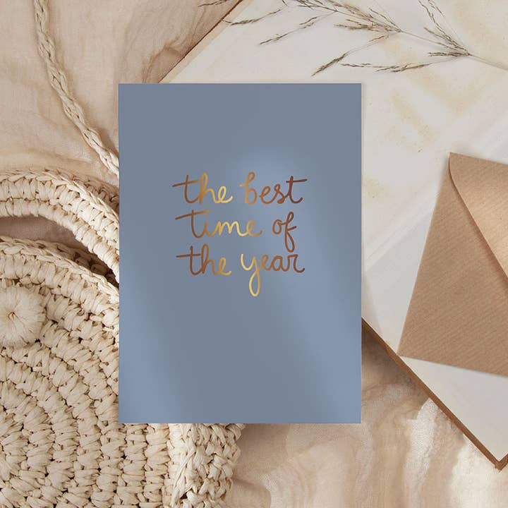Cartão | Com folha de ouro | A melhor época do ano por atacado de NynkeOntwerpt