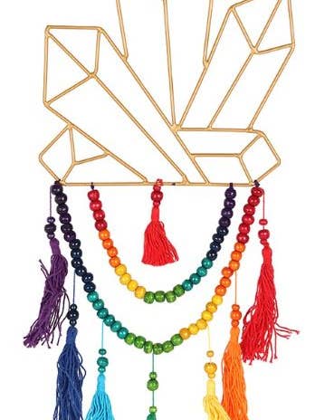 Dreamcatcher - Crystal with Tassels & Beads for wholesale by Sansaara Living