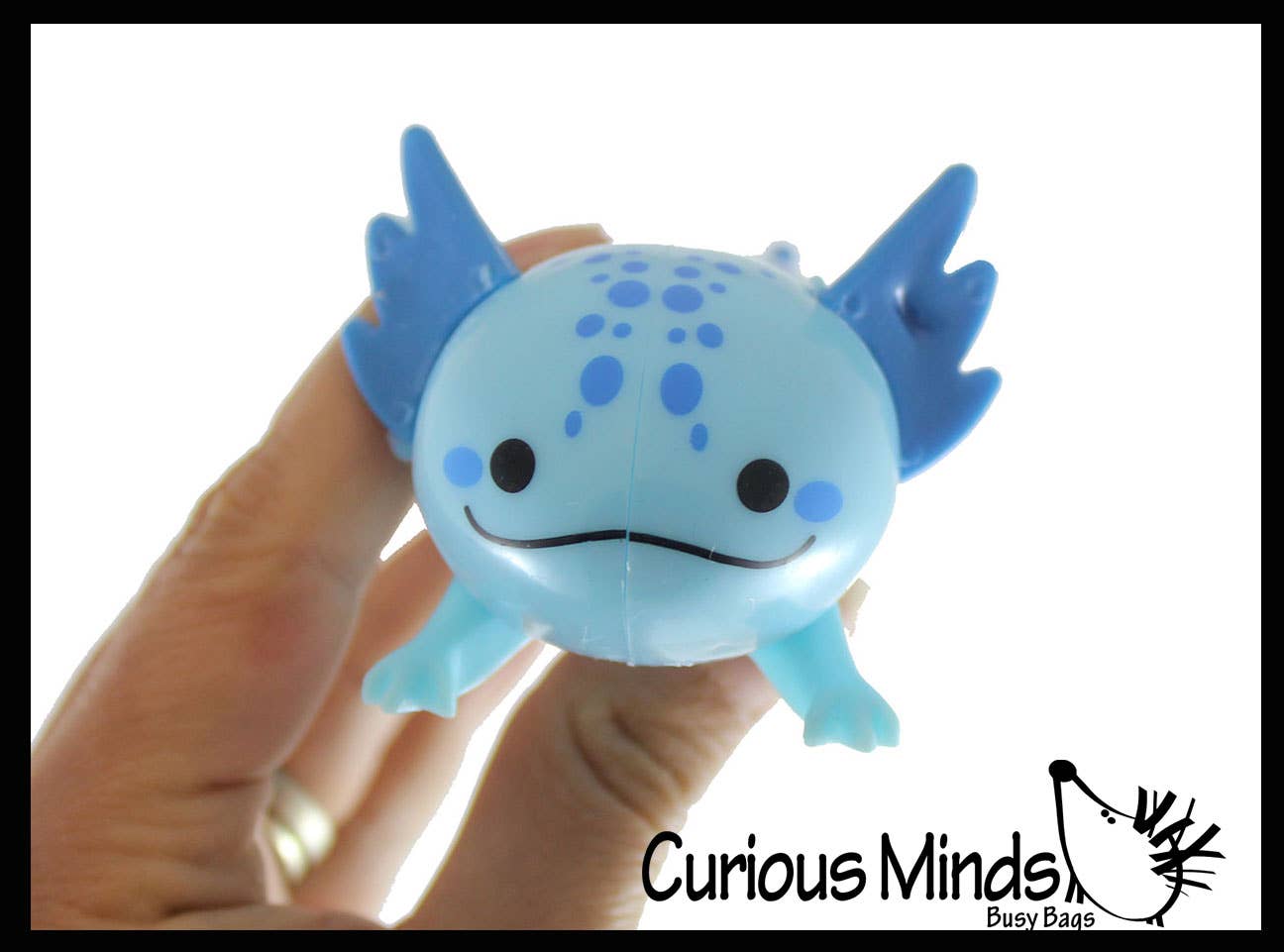 Curious Minds Toys – Brinquedo Fidget - Crianças por atacado – 1 Giro Axolotl Pull e Pop Snap Animal Expandindo Fidget9