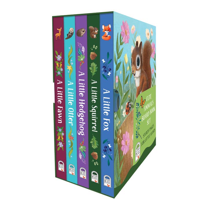 Cottage Door Press - Wholesale Book - Kids - Cute Animals Book Set (Otter, Hedgehog, Deer, Squirrel, Fox)