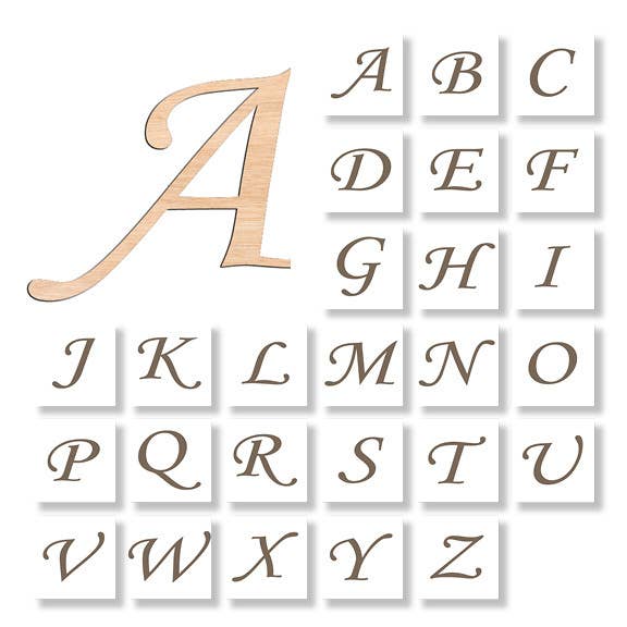 Ortmann Woodcraft - Vendita all'ingrosso Ritagli - Qualsiasi lettera, carattere tipografico, intaglio in legno grezzo0