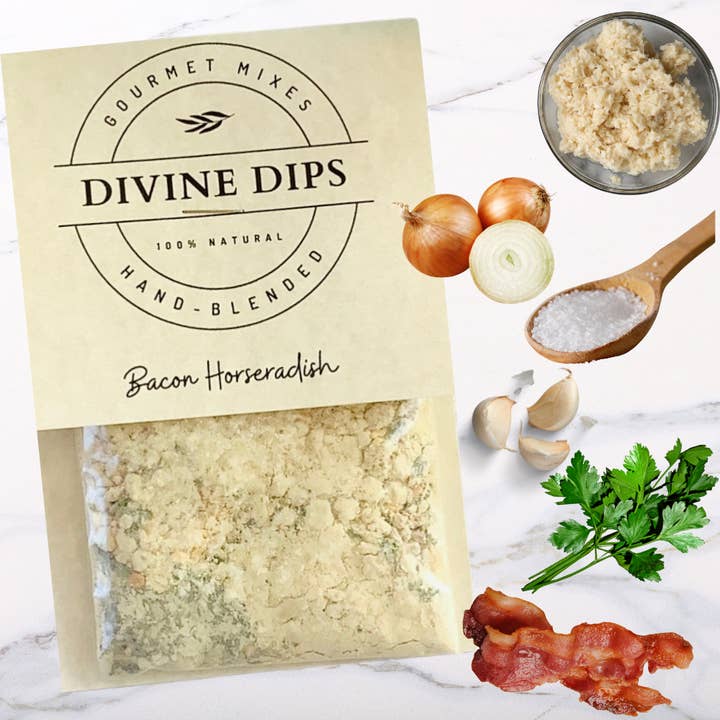 Divine Dips - Wholesale Dip - Bacon Horseradish Seasoning Dip Mix & Cheese ball
1