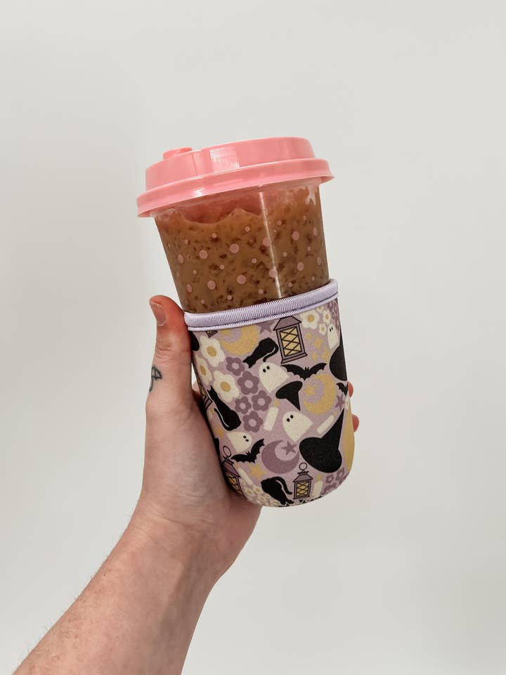 Purple Halloween Cup Sleeve (Small) for wholesale by Ellie Jade Co