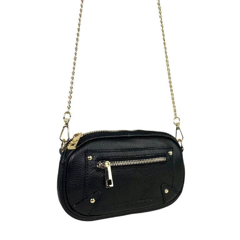 Chenson & Gorett - Wholesale Shoulder Bag - Women's - Women's Italian Leather Shoulder Bag with Long Handle Chain2