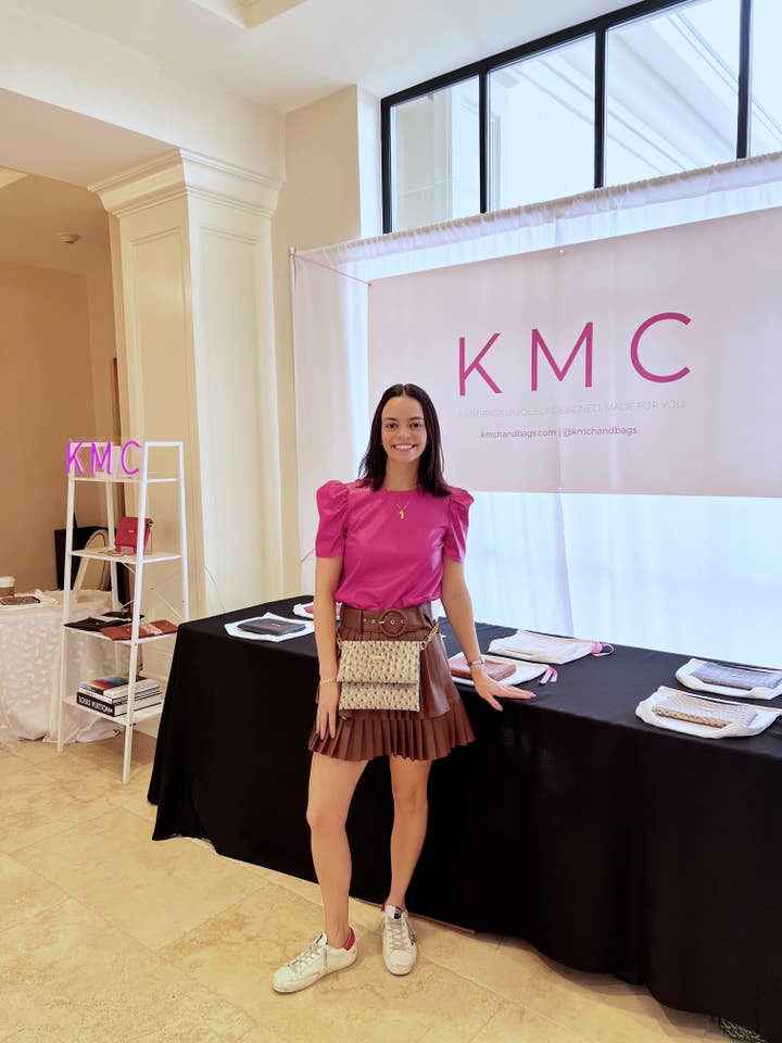 The Everything Crossbody — Taupe 'Ostrich' for wholesale by KMC Handbags