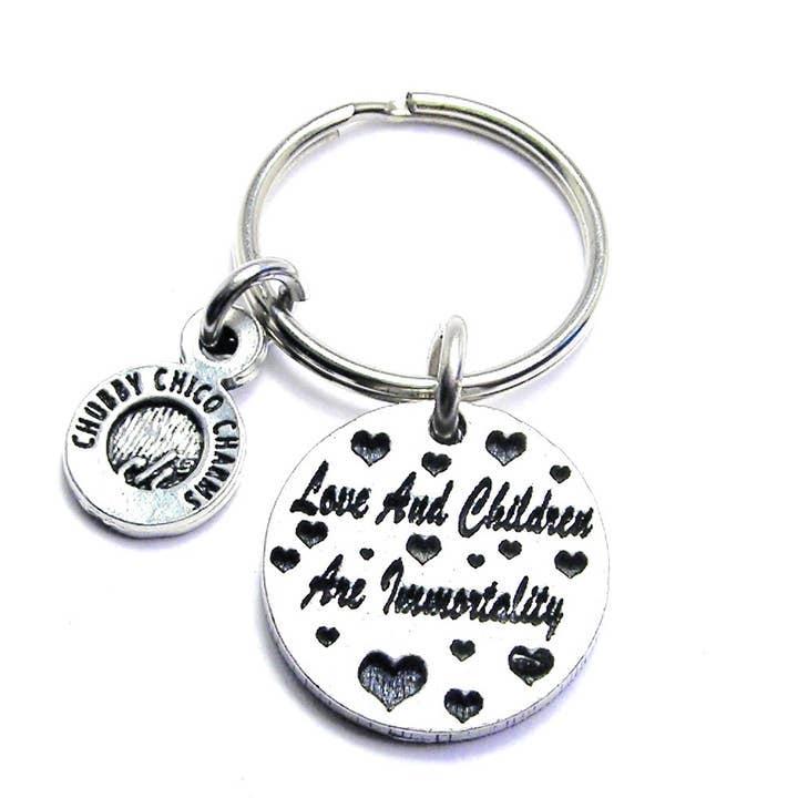 Love and Children are immortality keyring keychain for wholesale by Chubby Chico Charms