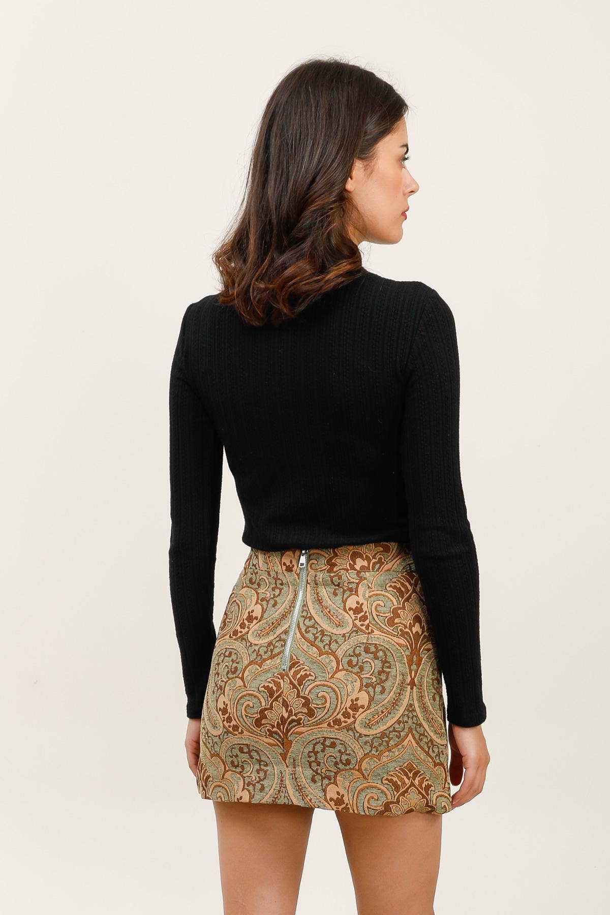 Green 5907 BROCADE SKIRT for wholesale on Faire3