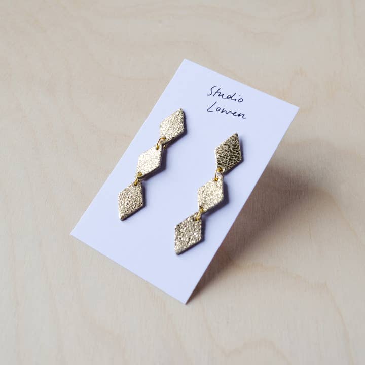 Studio Lowen - Wholesale Stud/Post Earrings - Senara Leather Earrings