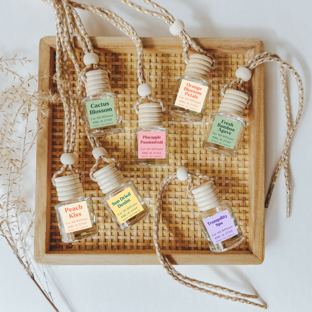 Honey Jar Creations - Wholesale Car Freshener - Unisex - Hanging Car Diffusers | Sweet Lemongrass | Made in USA3