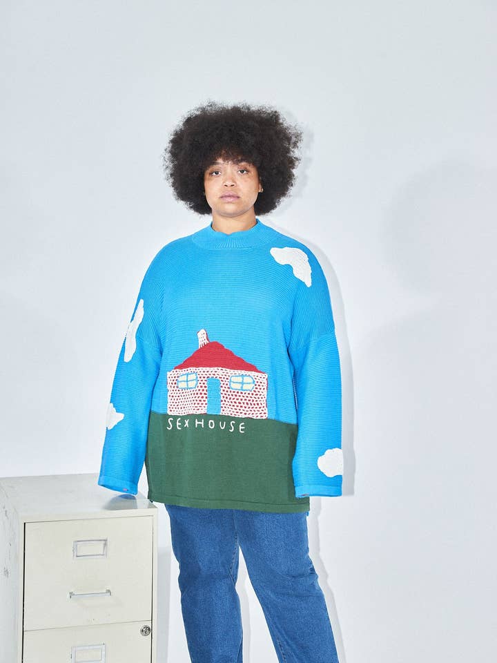 Fashion Brand Company - Vente Pull en maille – femme - Pull Sex House Unisexe Original2