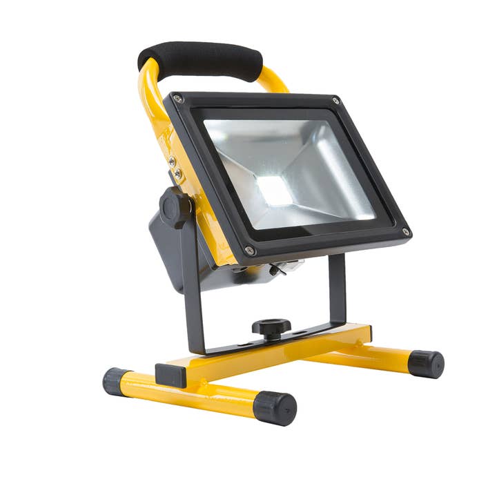 LED Outdoor Rechargeable Floodlight with mains & car charger for wholesale by Narain Solar