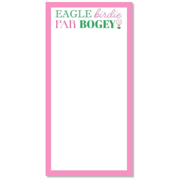 EAGLE BIRDIE PAR BOGEY BLOCO DE NOTAS | STOCK DE ESTÚDIO por atacado de B. ROWE & CO.