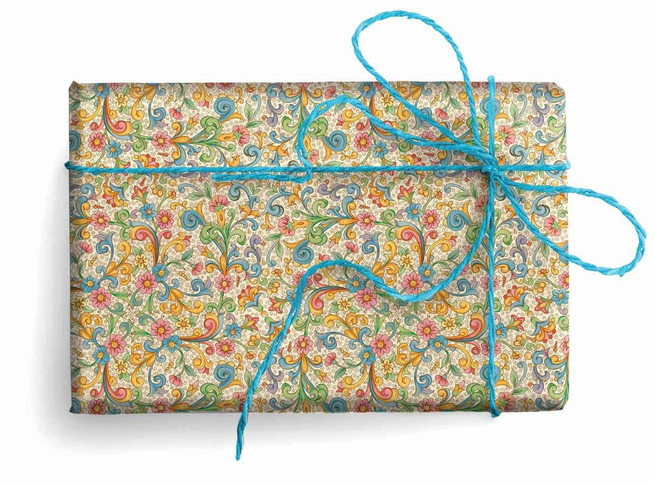 San Lorenzo Design - Vente Feuille de papier cadeau - Papier cadeau florentin, 2 feuilles pliées 19,7 x 27,6 po84