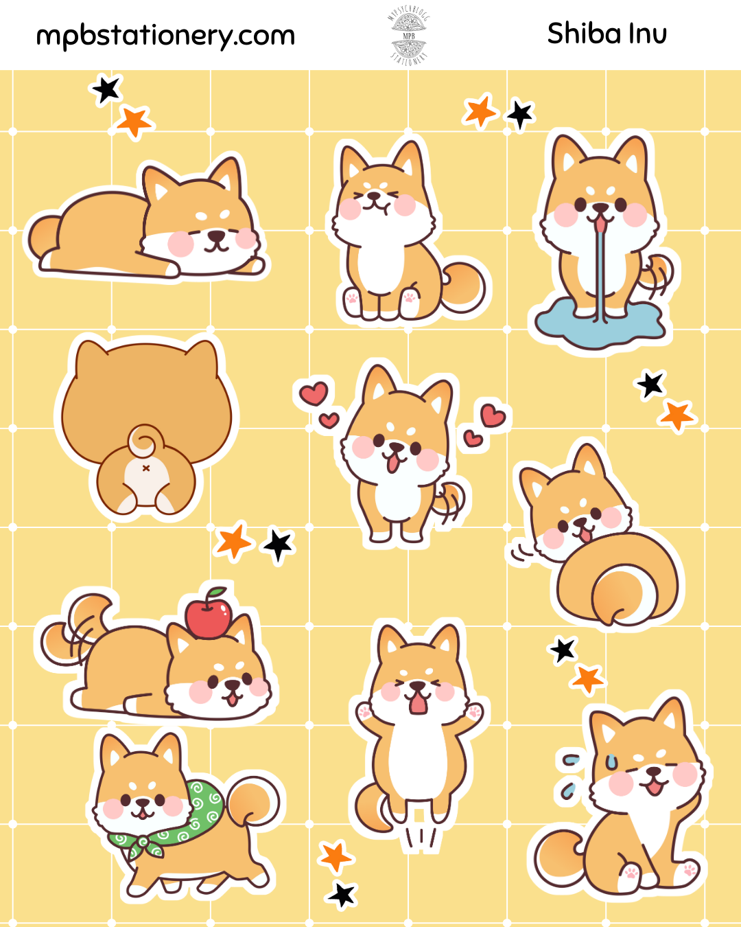 MPB Stationery - Wholesale Sticker - Shiba Inu0