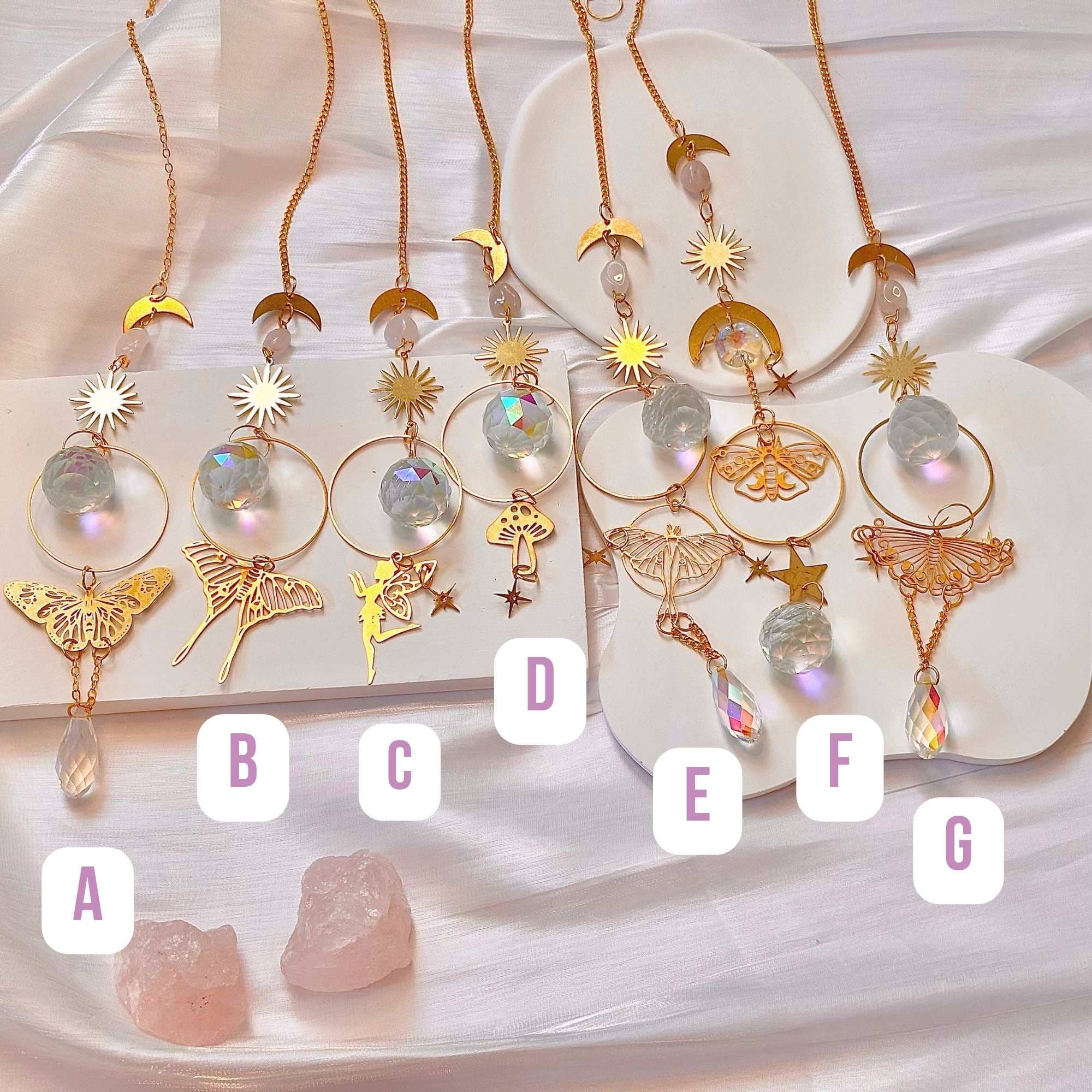 LilAryenne | Jewelry & Suncatchers - Wholesale Suncatcher - Butterfly Suncatcher with Rose Quartz - Window Decor Gift2