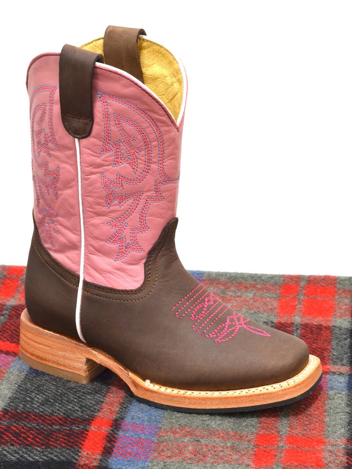 3102 CHOCOLATE KIDS WIDE SQUARE BOOT for wholesale on Faire1