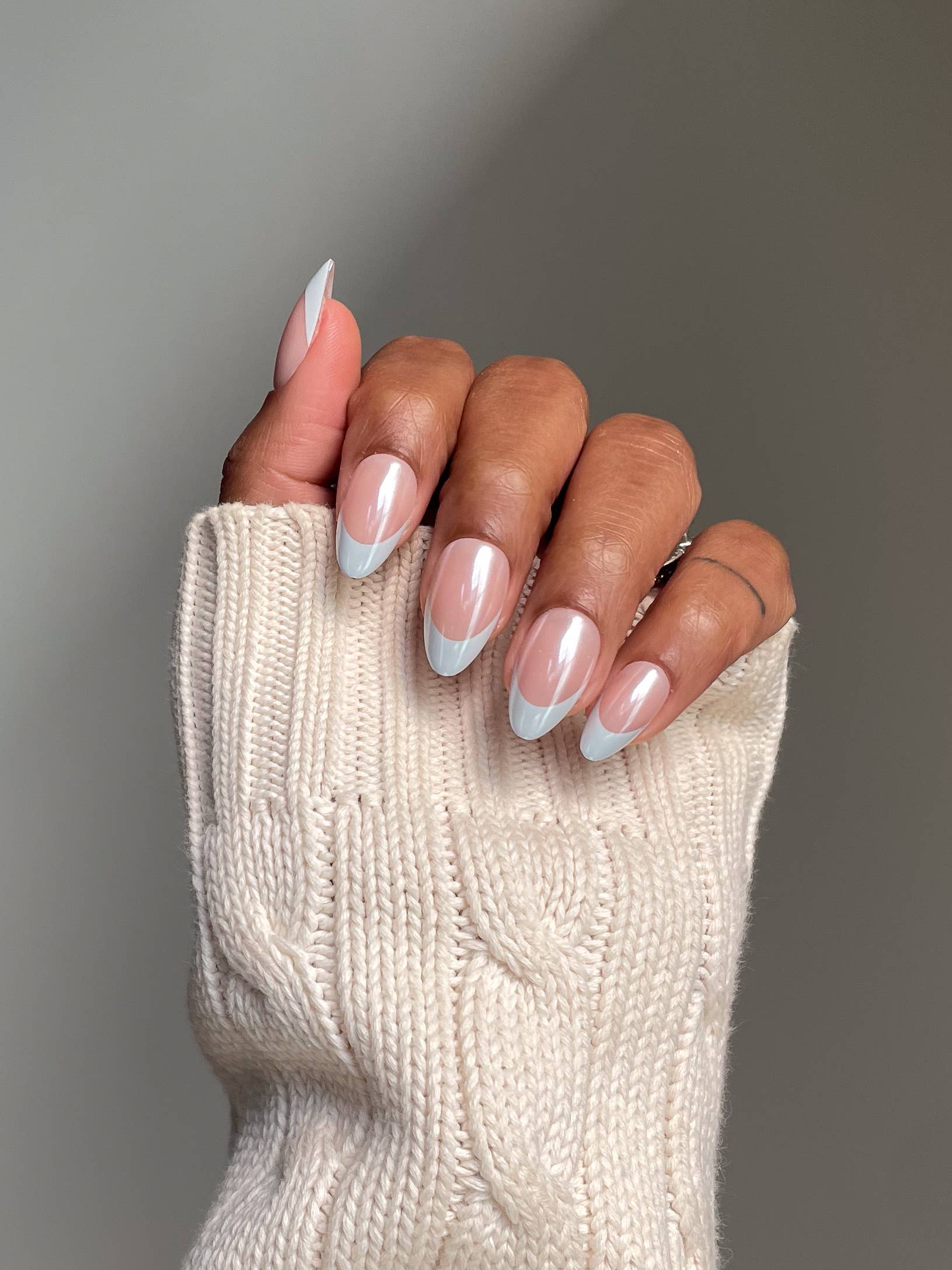 Glamnetic - Wholesale Press-On/Fake Nails - Blueberry Icing Press-On Nails | Baby Blue French Tip7