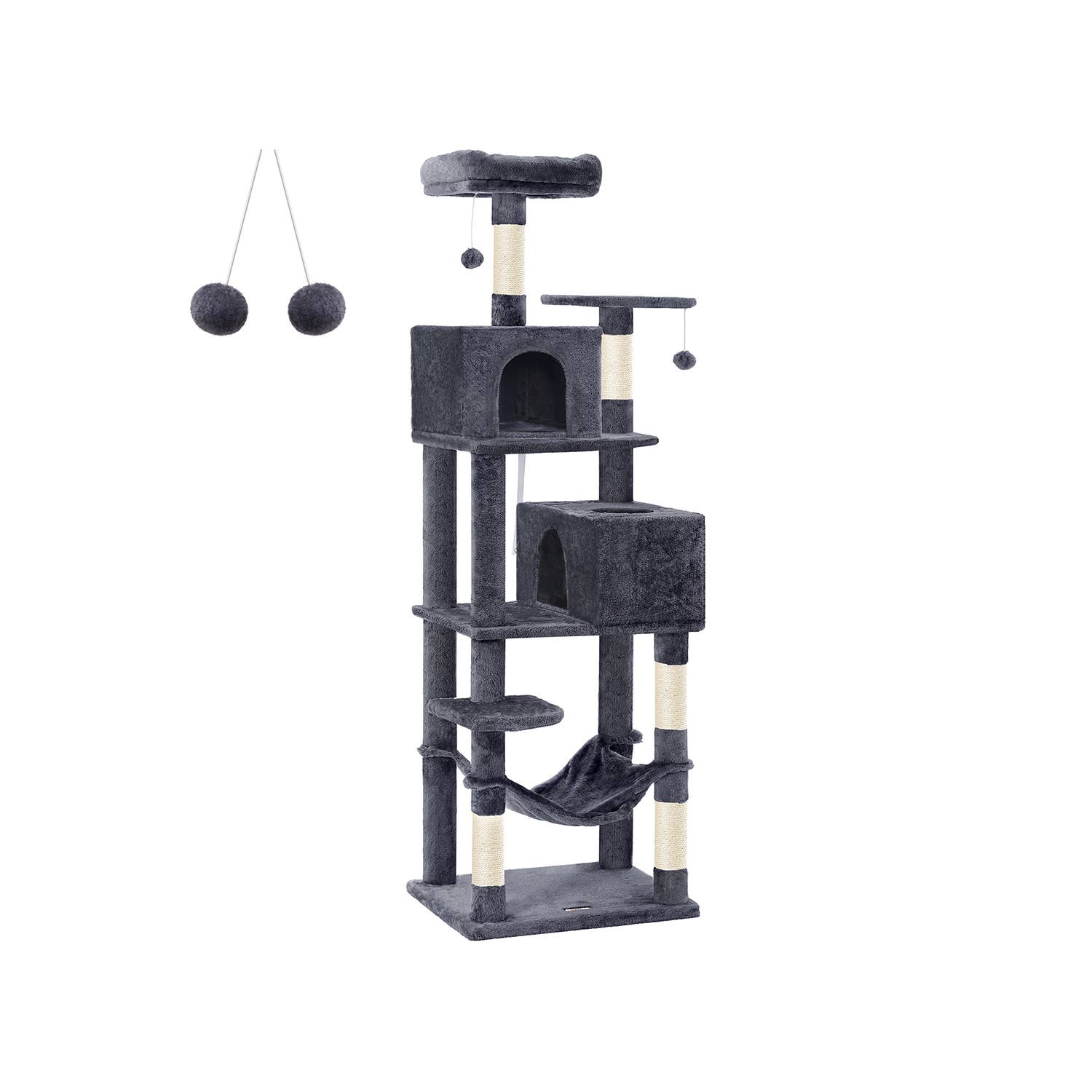 Greenwestons - Vente Griffoir – chat - Grand arbre à chat de 75,2 pouces gris fumé0