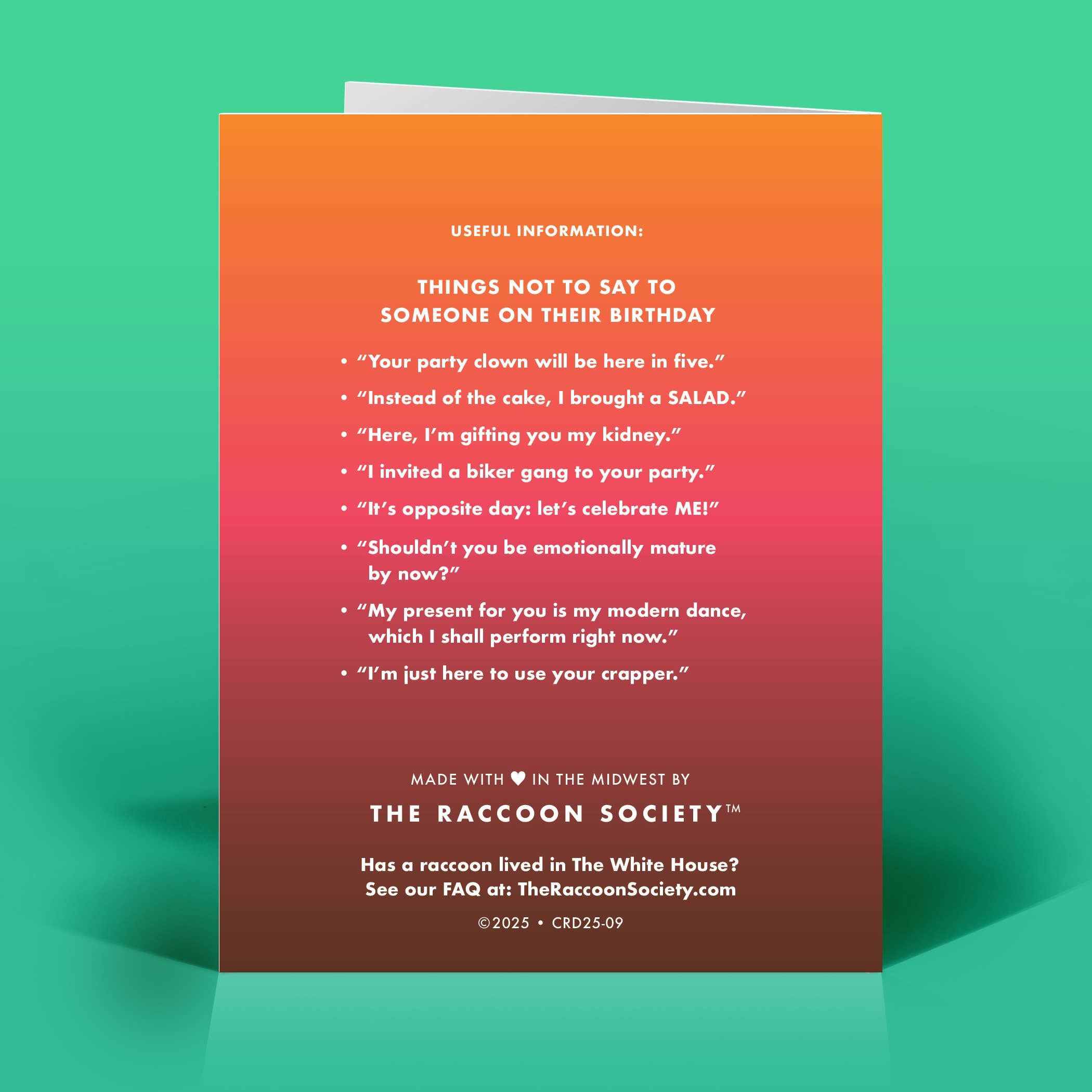 The Raccoon Society – Engroshandel Fødselsdagskort – Påkald dæmoner fødselsdagskort1