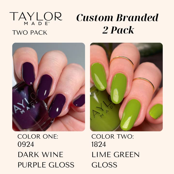 Taylor Made Polish - Vendita all'ingrosso Smalto per unghie - Smalto per unghie personalizzato: confezione da 2 a lunga tenuta + vegano + non tossico144