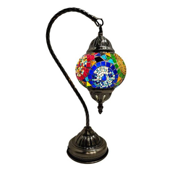 Access by Mediterranean Concepts - Wholesale Accent/Desk Lamp - Hanging Mosaic Desk Lamp - Multi Color Circle Pattern