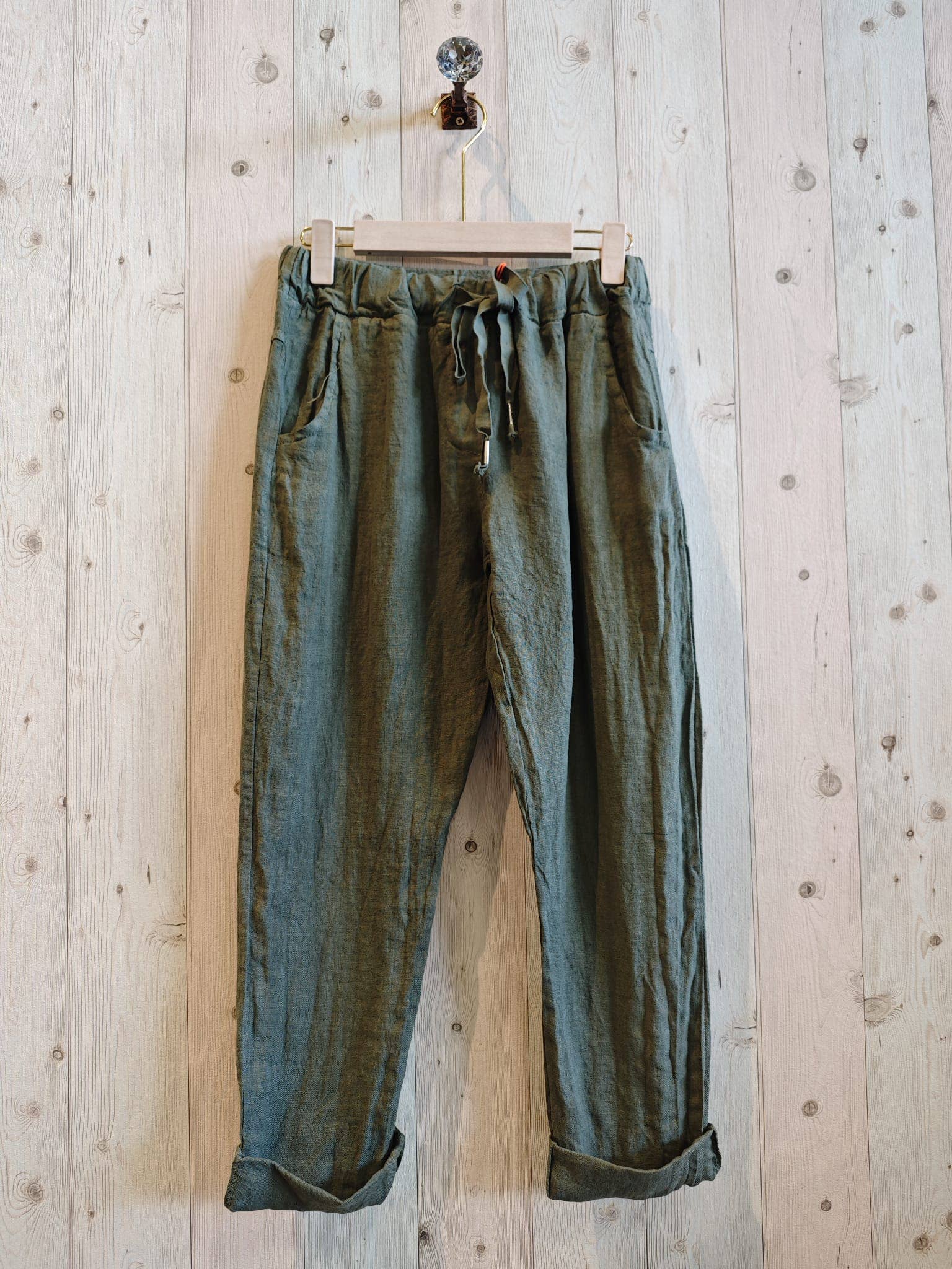 Linen & More - Wholesale Broek - Dames - REF 88433 linnen piratenbroek 100%1