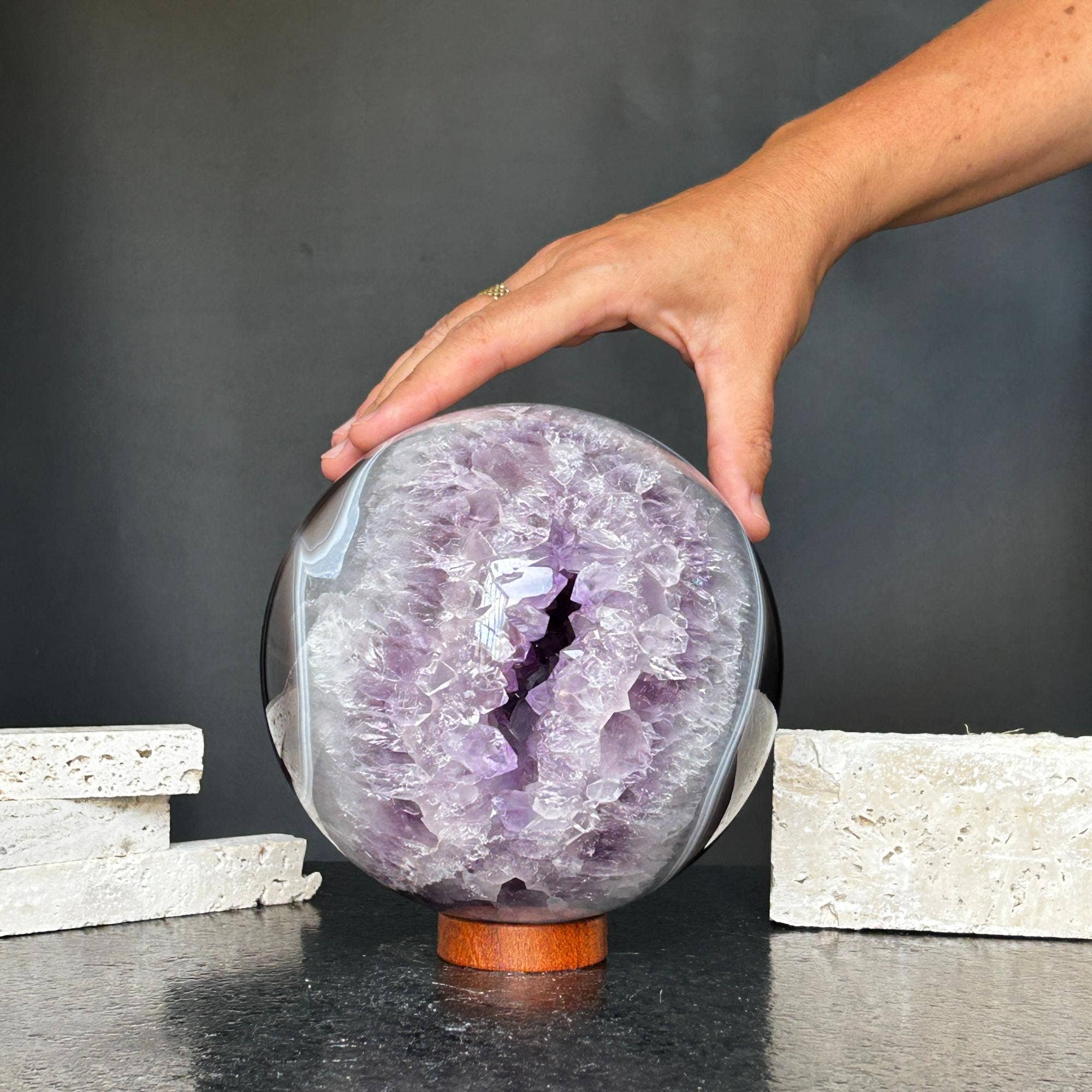 Deep Purple Project - Wholesale Spiritual Stone/Crystal - Amethyst Crystal Sphere 4